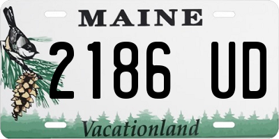 ME license plate 2186UD