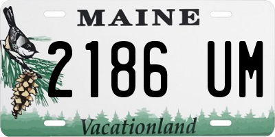 ME license plate 2186UM
