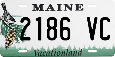 ME license plate 2186VC