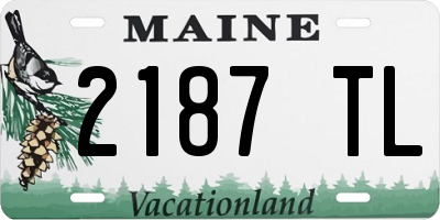 ME license plate 2187TL