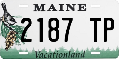 ME license plate 2187TP