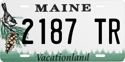 ME license plate 2187TR