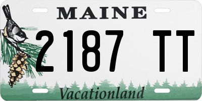 ME license plate 2187TT