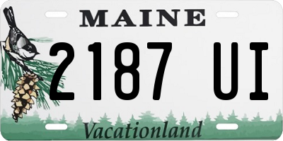 ME license plate 2187UI