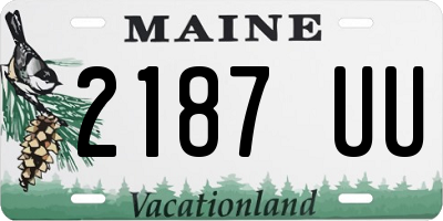 ME license plate 2187UU