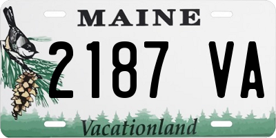 ME license plate 2187VA