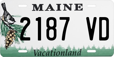 ME license plate 2187VD