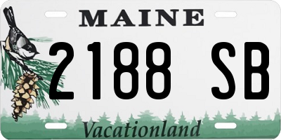 ME license plate 2188SB