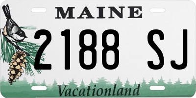 ME license plate 2188SJ