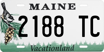 ME license plate 2188TC