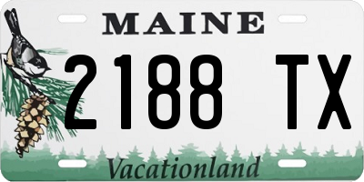 ME license plate 2188TX