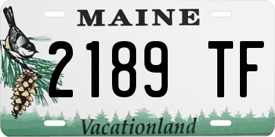 ME license plate 2189TF