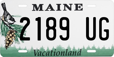 ME license plate 2189UG
