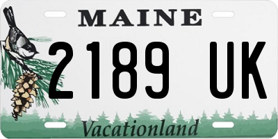 ME license plate 2189UK