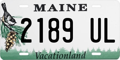 ME license plate 2189UL