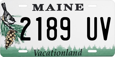 ME license plate 2189UV