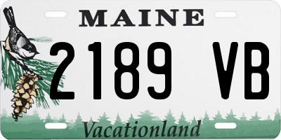 ME license plate 2189VB