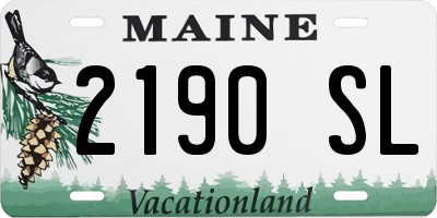 ME license plate 2190SL