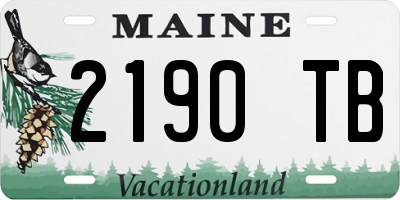 ME license plate 2190TB