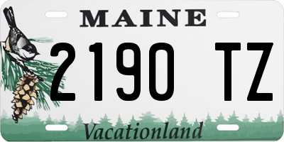 ME license plate 2190TZ