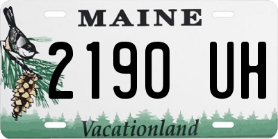 ME license plate 2190UH