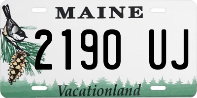 ME license plate 2190UJ
