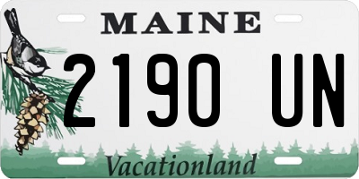 ME license plate 2190UN