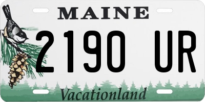 ME license plate 2190UR