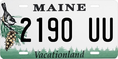 ME license plate 2190UU