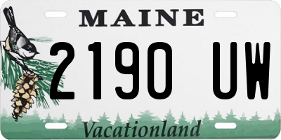 ME license plate 2190UW