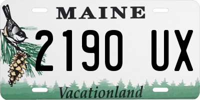 ME license plate 2190UX