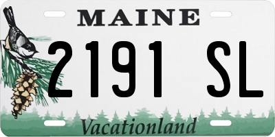 ME license plate 2191SL