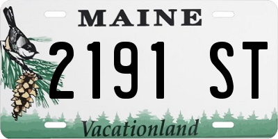 ME license plate 2191ST