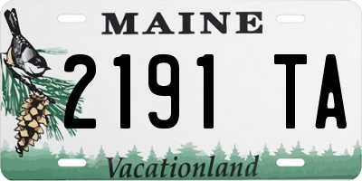 ME license plate 2191TA