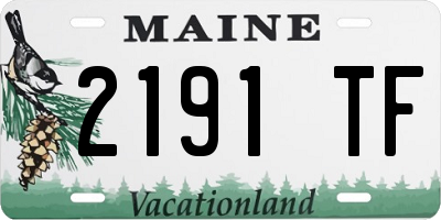 ME license plate 2191TF