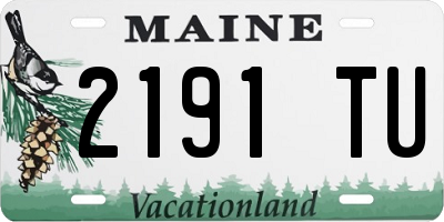 ME license plate 2191TU