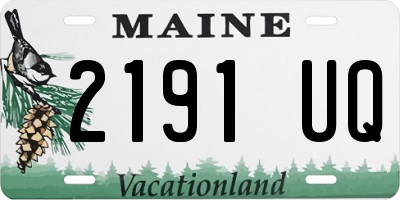 ME license plate 2191UQ