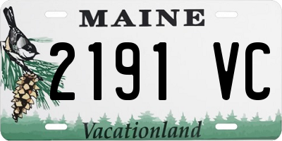 ME license plate 2191VC