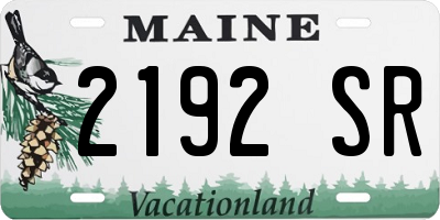 ME license plate 2192SR