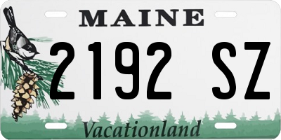ME license plate 2192SZ