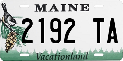 ME license plate 2192TA