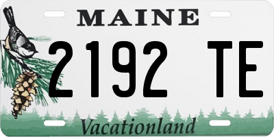 ME license plate 2192TE