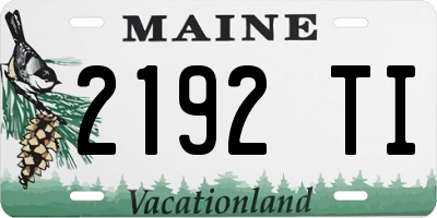 ME license plate 2192TI