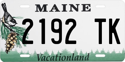 ME license plate 2192TK