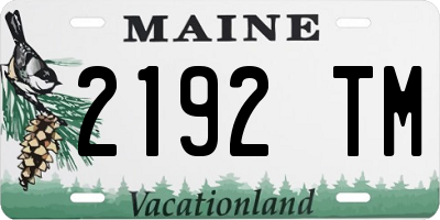 ME license plate 2192TM