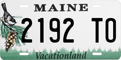 ME license plate 2192TO