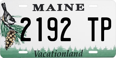ME license plate 2192TP