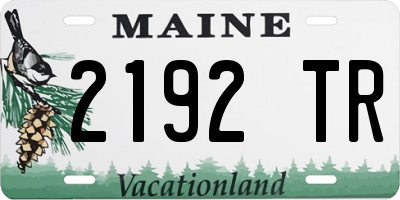 ME license plate 2192TR