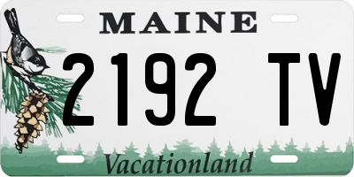 ME license plate 2192TV