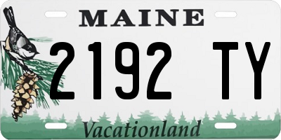 ME license plate 2192TY